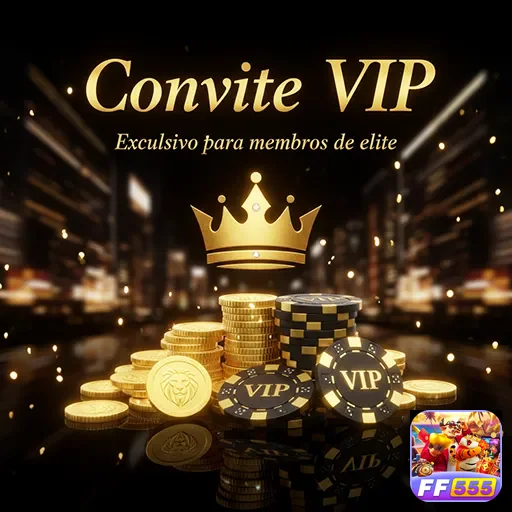 Convite VIP para serviços exclusivos da ff555, apresentando design elegante e informações atraentes.